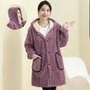 Coat Plush for Women Fleece Thickened Winter Double Layer Windbreaker Oversize Casual Hooded Jacket