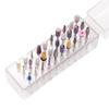 Professional 30/48 Holes Nail Drill Bits Holder Box Manicure Polishing Grinding Drill Bit Holder Clear Storage Box