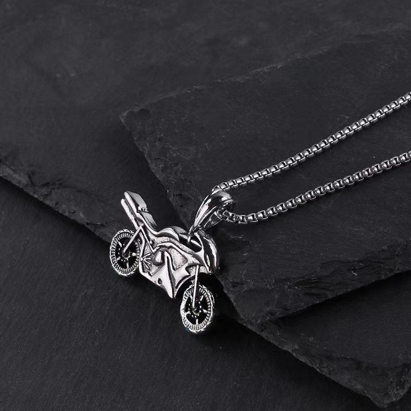 Retro Motorcycle Children's Male Korean Chain Hip-hop Versatile Sweatshirt Chain Accessories Necklace Pendant