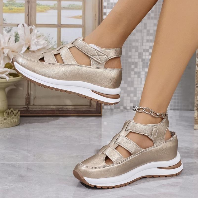 Women Platform Sandals Summer New Baotou Hollow Out Sandals Casual Wedge Heel Sandal Women Roman Sandals Sandalias Mujer