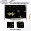 3pcs Celestial Sun Moon Star Print Duvet Cover Set – for Kids Gift 100%Polyester, Soft, Breathable for Bedroom Decoration