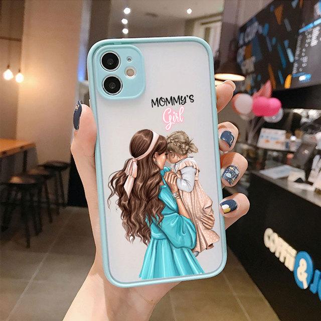 Super Mom Dad Gril Boy Child Phone Case For iPhone 17 16 15 14 13 12 11 Pro Max Mini 7 8 Plus SE Shockproof Matte Cover Fundas