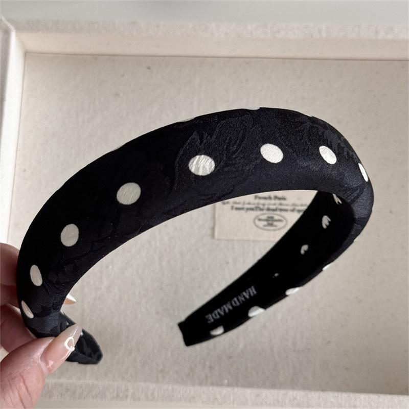 

Белый Черный Принт в Горошек Повязка на Голову с Поролоновой Подкладкой для Женщин и Девочек Винтажные Повязки для Волос с Принтом Бабочек