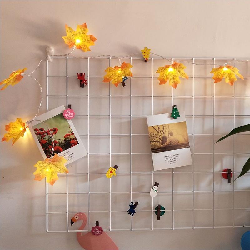 Pendant Maple Christmas Leaves Lighted Fall Garland 102030 Led Lights String