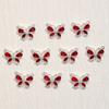 10pcs, Butterfly Nail Art Charms With Rhinestones, 3D Alloy Butterfly Shape Nail Gem Accessories, Nail Art Jewelry