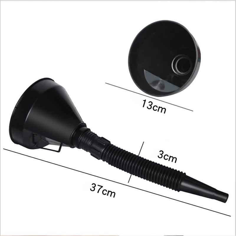 Car Refueling Funnel Gasoline Engine Oil Additive Motorcycle Refueling Funnel чёрный