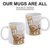 1pc 11oz Ceramic Mug with Double-Sided Print for Beer Fans, Perfect Daily Coffee Cup