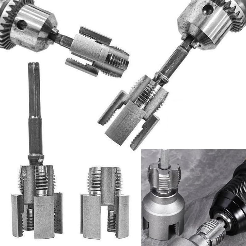 Integrated Internal & External Pipe Threading Tool, 2025 New Pipe Thread Cutting Tool, 1/2" (DN15) 3/4" (DN20) Pipe Sizes Rethreading Tool, for