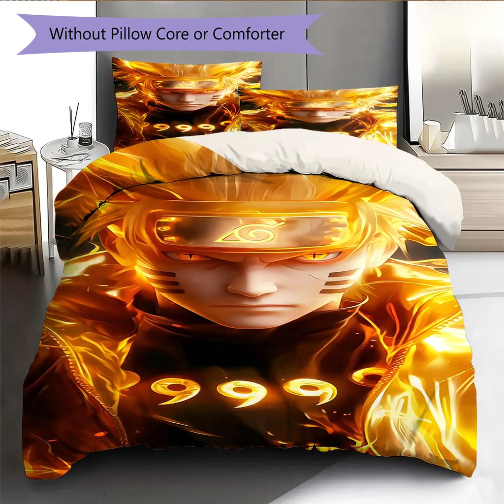 Pościel z wzorem kreskówkowym Zestaw kołdry Poszewka na kołdrę Poszewka na poduszkę Dekoracja domu Prezent urodzinowy (1 * poszwa na kołdrę + 2 * poszewki na poduszki, bez rdzenia)