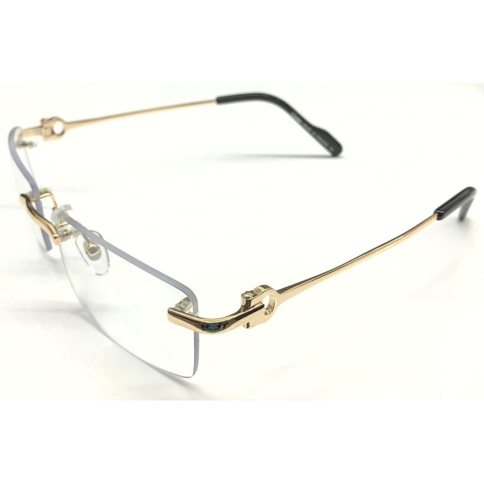

RSINC Rimless frame Eyeglass Eyewear Spectacle For Men & Women golden cart-1 JL166604542105