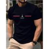 Men's 100% Pure Cotton Summer Loose Oversized Casual Letter Printed Sports Round Neck Short Sleeved T-shirt Top