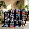Custom Name Personalized NFL Print Blanket, Home Decor, Bedroom, Sofa, Camping, Couch, Gifts for Birthday Christmas
