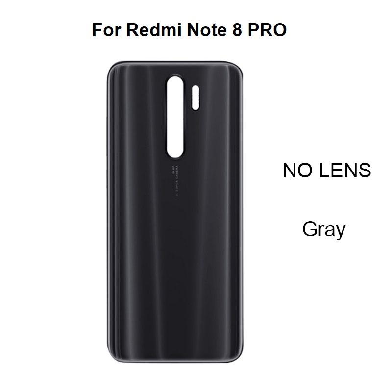 Pièces 6,53" Cache-batterie Arrière Pour Xiaomi Redmi Note 8 Pro Panneau Arrière en Verre Boîtier avec Objectif Appareil Photo Remplacement