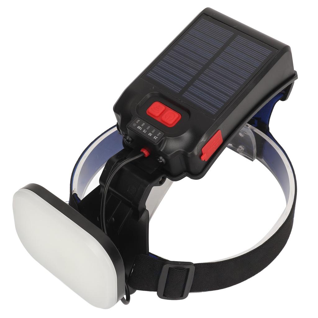 Fishing Headlamp IPX4 Waterproof USB Solar Powered 1200LM Ultra Bright LED 3 Lighting Modes Sensor