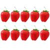 10Pcs Artificial Strawberry Simulation Fruit Model for Home Kitchen Wedding Table Decoration Basket Display Photography