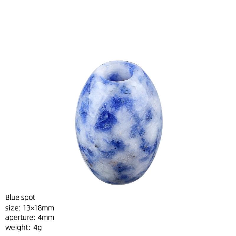 1pc 13x18mm Large Hole Rice Beads Natural Stone Loose Beads Charm Women/Men Jewelry DIY Necklace Keychain Bag Accessory