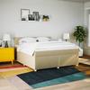 VidaXL Sommier à lattes de lit avec matelas Crème 180x200 cm Tissu 3286757