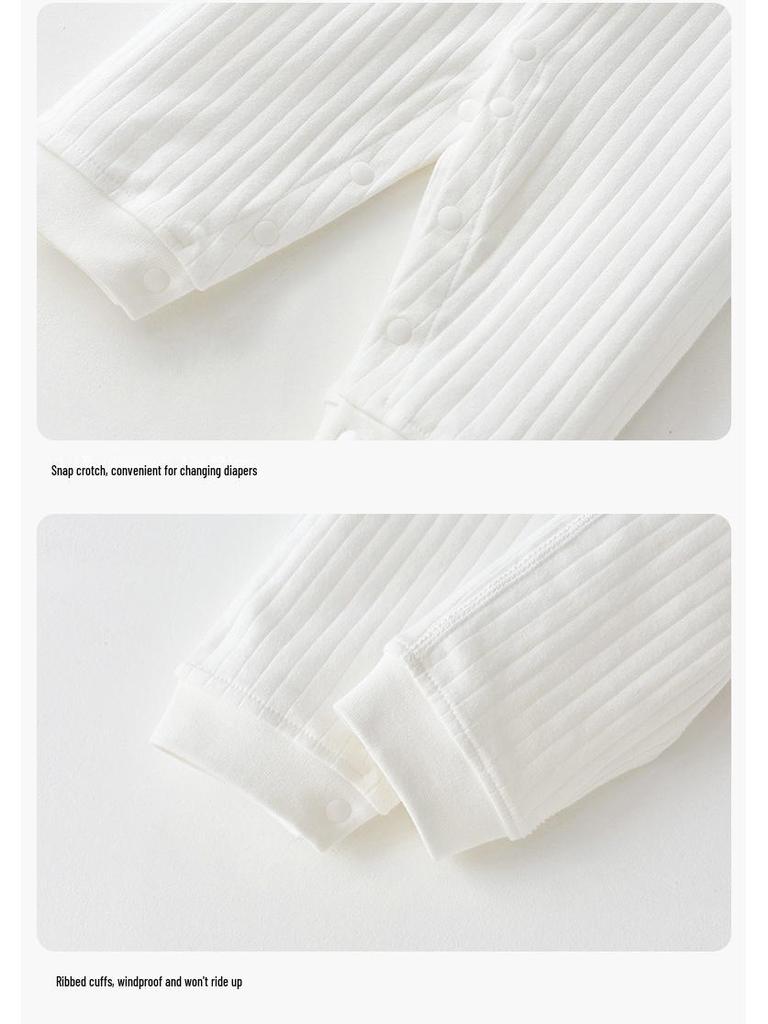 Pure Cotton Baby Bodysuit: No-Bone Crawling Jumpsuit for Boys & Girls