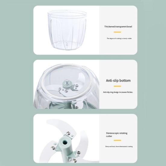 Grinder Manual Pull Cord Food Chopper for Garlic Ginger Peppers Onion Puree