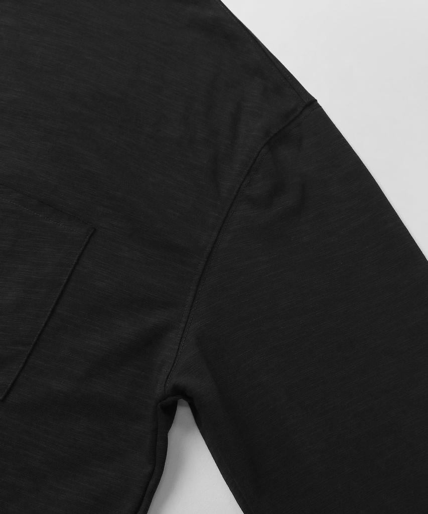 INDUST Low-Cut Cotton Slub Long Sleeve (Black)
