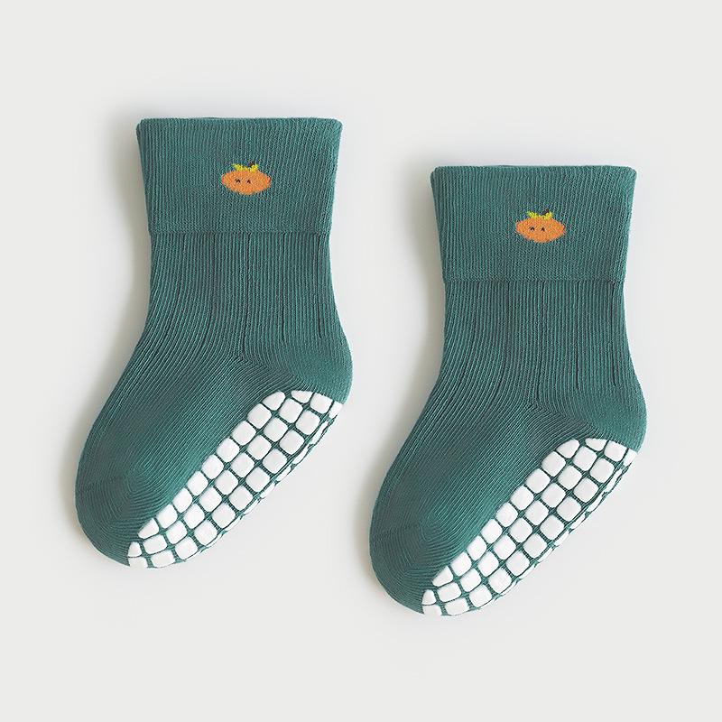 Non-Slip Baby Floor Socks - Cotton, Soft Sole, Boneless, Mid-Calf, for Newborns and Toddlers, Spring/Autumn