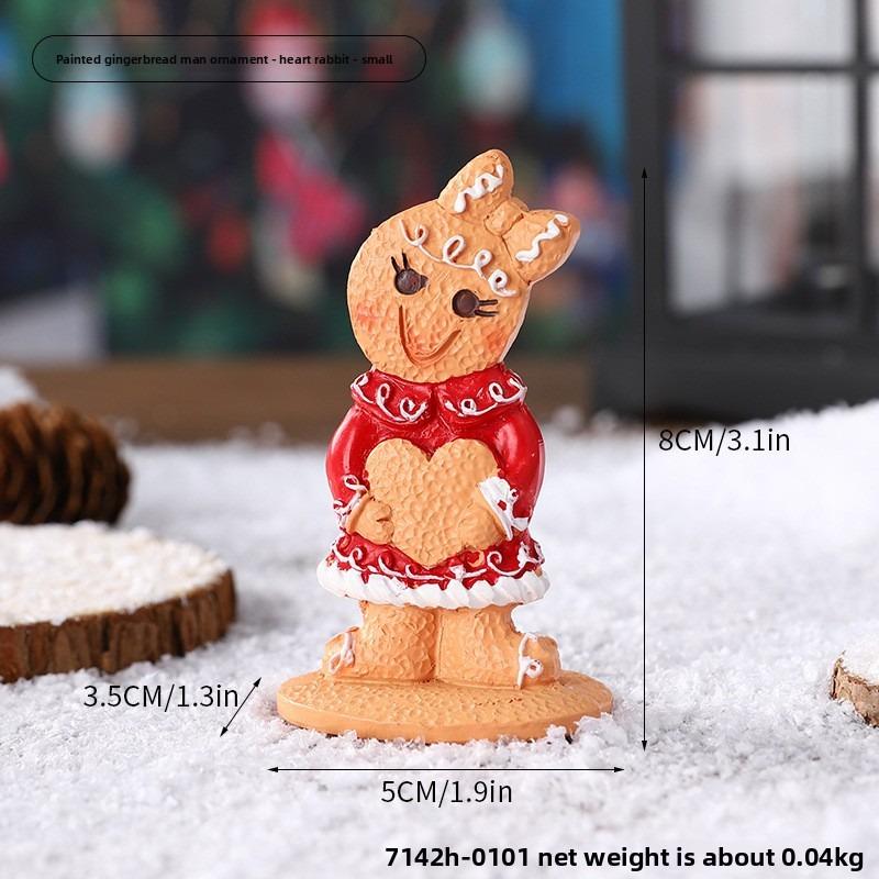 Creative Christmas Family Resin Decorative Piece - Cartoon Dolls for Children's Room Desktop Christmas Santa Christmas Decoration Item