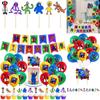 Rainbow Theme Friends Birthday Party Supplies Balloon Banner Cake Decor Toppers