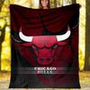 1pc Chicago Bulls Theme Blanket - Digital Print, Polyester, Cozy for All Seasons, Perfect for Outdoor, and Travel
