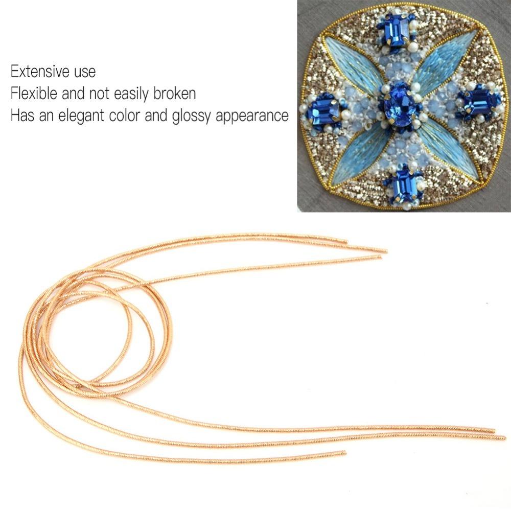 Fine Metallic Embroidery Wire Hand Sewing Metallic Embroidery Thread Beading Wire  For Embroidery