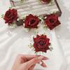2PCS/Set Corsage Bridesmaid Accessories Party Jewelry Bridal Artificial Rose Gorgeous Wrist Corsage Elegant Multi-Color