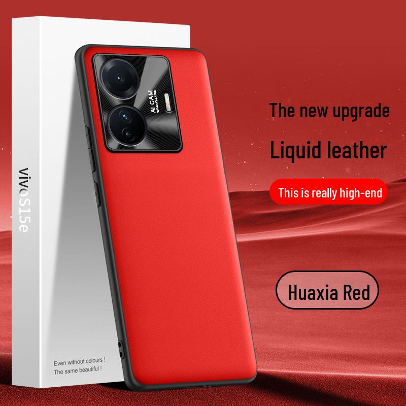 Vivo S15e Liquid Leather Anti-Fall Protective Cover - One Piece