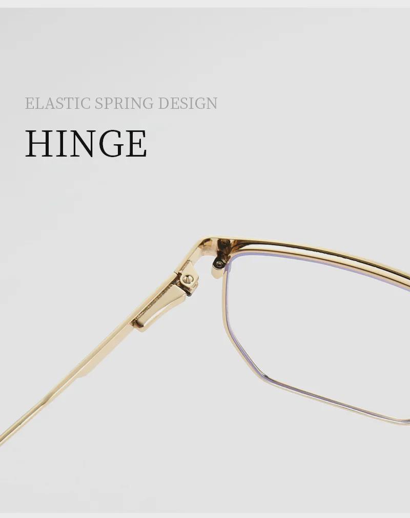 Ochelari de vedere clasici cu ramă semi-ramă pentru bărbați - Seria Business Elite, compatibili cu diplomele