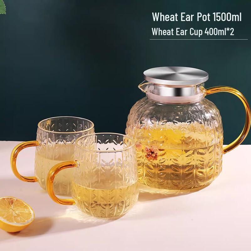 Heat-Resistant Glass Cold Water Pitcher Set
