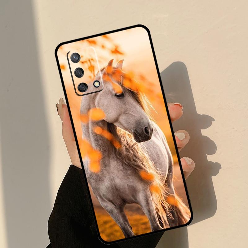 Animal Steed Horse Case For Oppo A18 A38 A58 A78 A98 A74 A94 A54 A15 A17 A57 A6 A5 Pro A16 A76 A96 A40 A60 A80