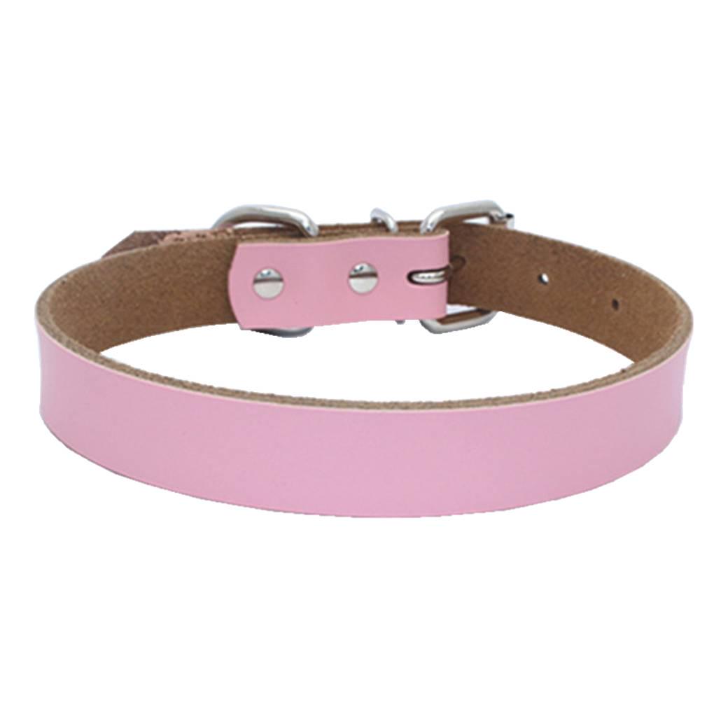 DIY Personalized Adjustable Pet Dog Leather Collar Puppy Cat Buckle Neck Strap