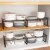 Kitchen Supplies Multifunctional Retractable Combination Rack Cabinet Baffle Layered Seasoning Pot Tableware Storage Rack