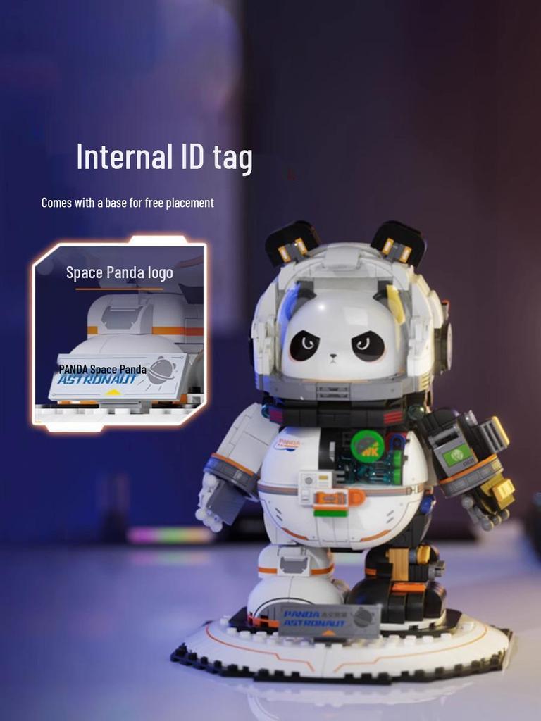 Not Yet Bricks: Semi-Mecha Space Astronaut Panda - Educational Building Block Toy