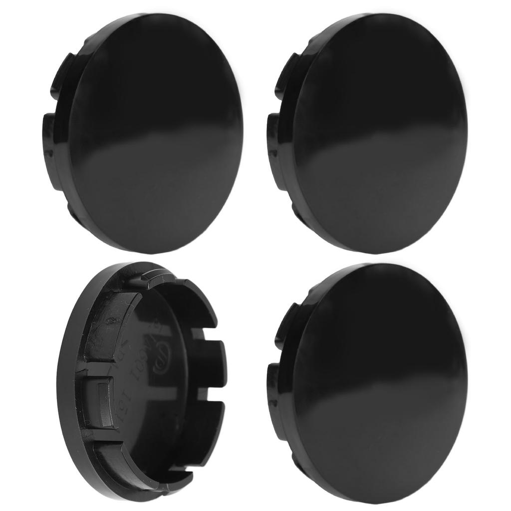 56mm 4 Pezzi Tappi Centrali Ruota Auto Neri Copritappo Centrale Cerchione Gomma Compatto Universale per Veicolo