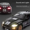 1:32 Ford Mustang Shelby GT500 Alloy Sports Car Model Diecast Metal Car Model Simulation Sound and Light Collection Kid Toy Gift