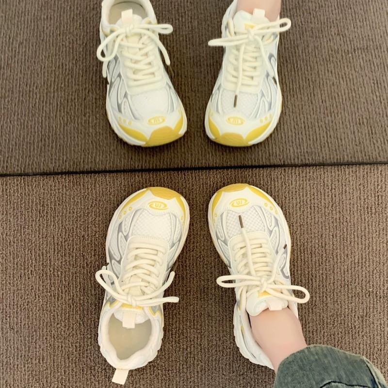 Daddy shoes women's 2025 new popular thick-soled heightened summer mesh breathable shoes women's shoes versatile sports shoes