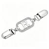 Rhinestone Alphabet Sweater Clip Brooch for Women - Shawl, Cardigan, Scarf, and Waist Accessory