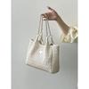 IELGY Female Bag Pleated Tote Bag Commuter All-Match One-Shoulder Portable Chain Big Bag