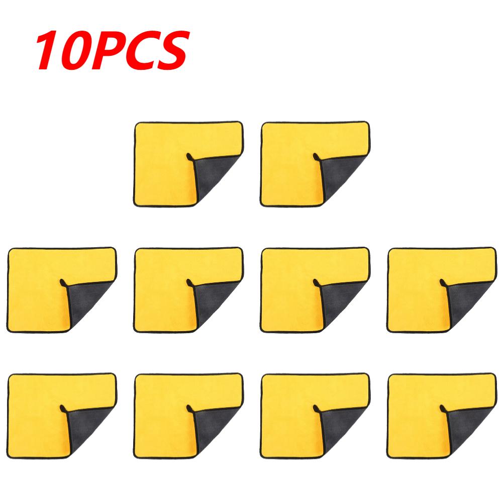 5/10PCS Microfiber Cloth Car Wash Microfiber Towel Thick Car Cleaning Cloths 30/60CM Automotive Drying Towel Auto Detailing Tool