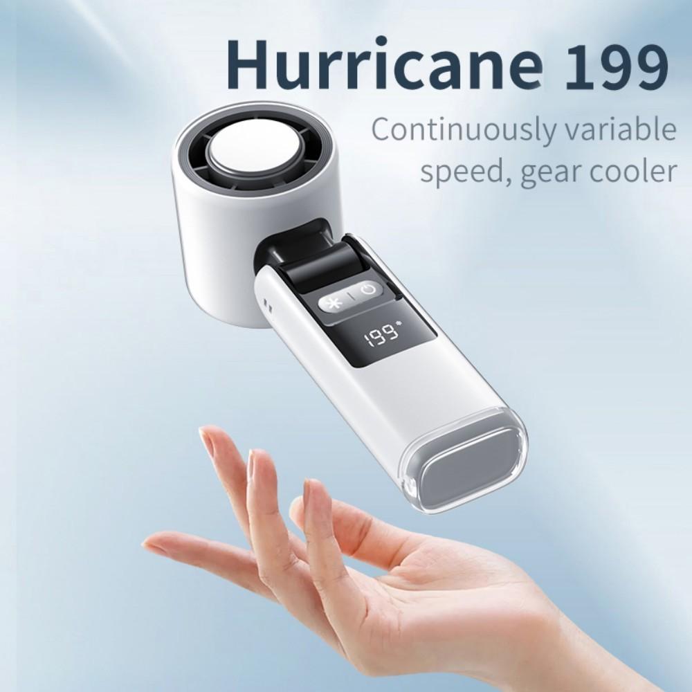 Handheld Portable Cooling Fan 199-Speed LED Ice Folding Folding Neck Fan 4000mAh Ultra Long Life Suitable For Camping And Hiking