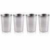 Polished 70ML Mini Stainless Steel Shot Glass Cup Drinking Wine Glasses With Leather Cover Bag Whisky Wine Portable Set