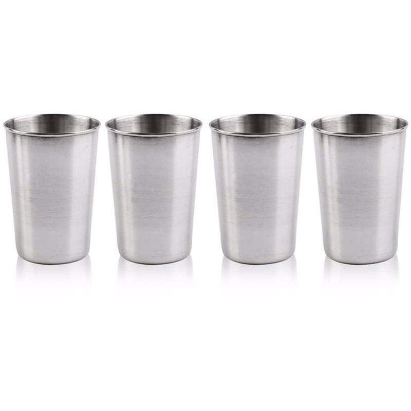 Polished 70ML Mini Stainless Steel Shot Glass Cup Drinking Wine Glasses With Leather Cover Bag Whisky Wine Portable Set