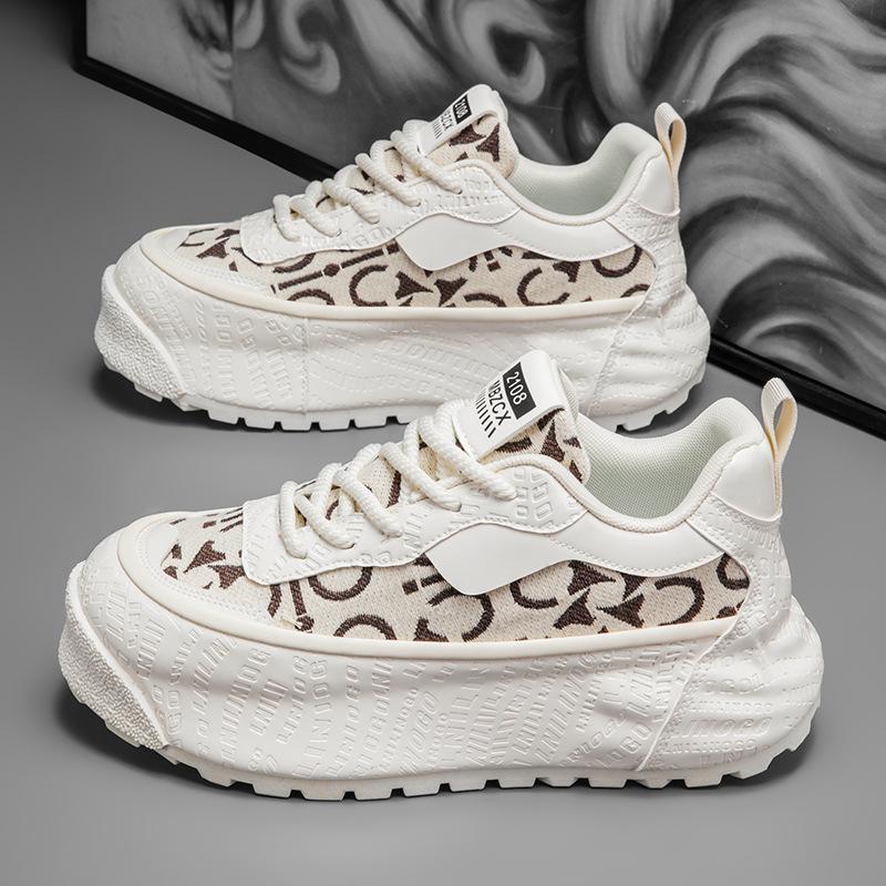 Korean version of high-end thick-soled men's shoes, fashionable and versatile height-increasing sports dad shoes, men's non-slip and wear-resistant c