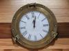 Antique Brass Nautical Maritime Ship's & Boat Clock Marine Time Beach Style Quartz Wall Clock Porthole ~ Home Décor Gift, Housewarming Gift