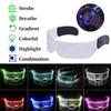 Occhiali Visiera LED 7 Colori Occhiali Futuristi 3 Modalità Occhiali Luminosi Occhiali Luminosi Cyberpunk per Adulti Bar Cosplay Festa di Halloween