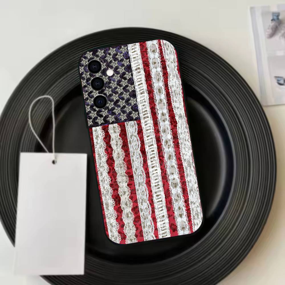 Sexy Lace P-Print Phone Case Black Silicone Soft For Samsung Galaxy A73,A72,A71,A70,A53,A52,A51